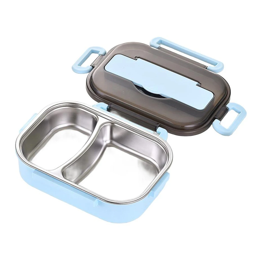 1L Capacity Thermal Lunchbox with Cutlery Stainless Steel Portable Design Keeps Meals Warm or Chilled for Daily Commute