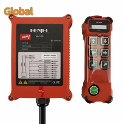 HENJEL H106 6 buttons Industrial Wireless Radio Crane Remote Control switches Hoist overhead bridge track Crane Controller