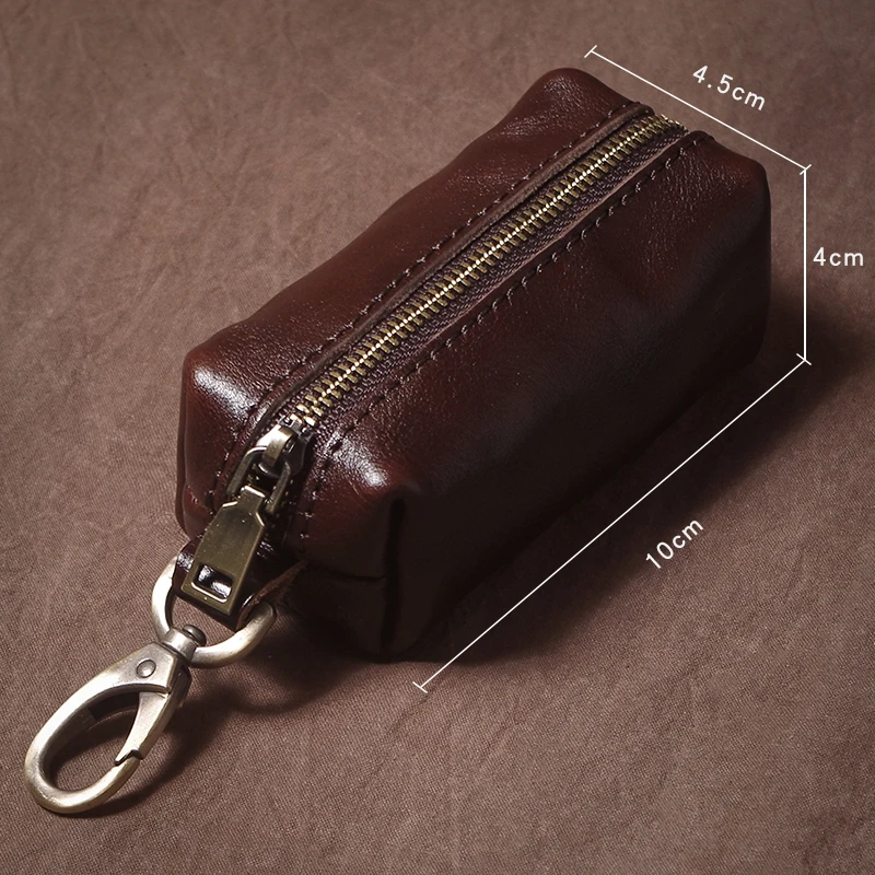 GURO Luxury High Quality Genuine Leather Car Key Vintage Men and Women Waist Hanging Cowhide Key Case Housekeeper Home Organizer