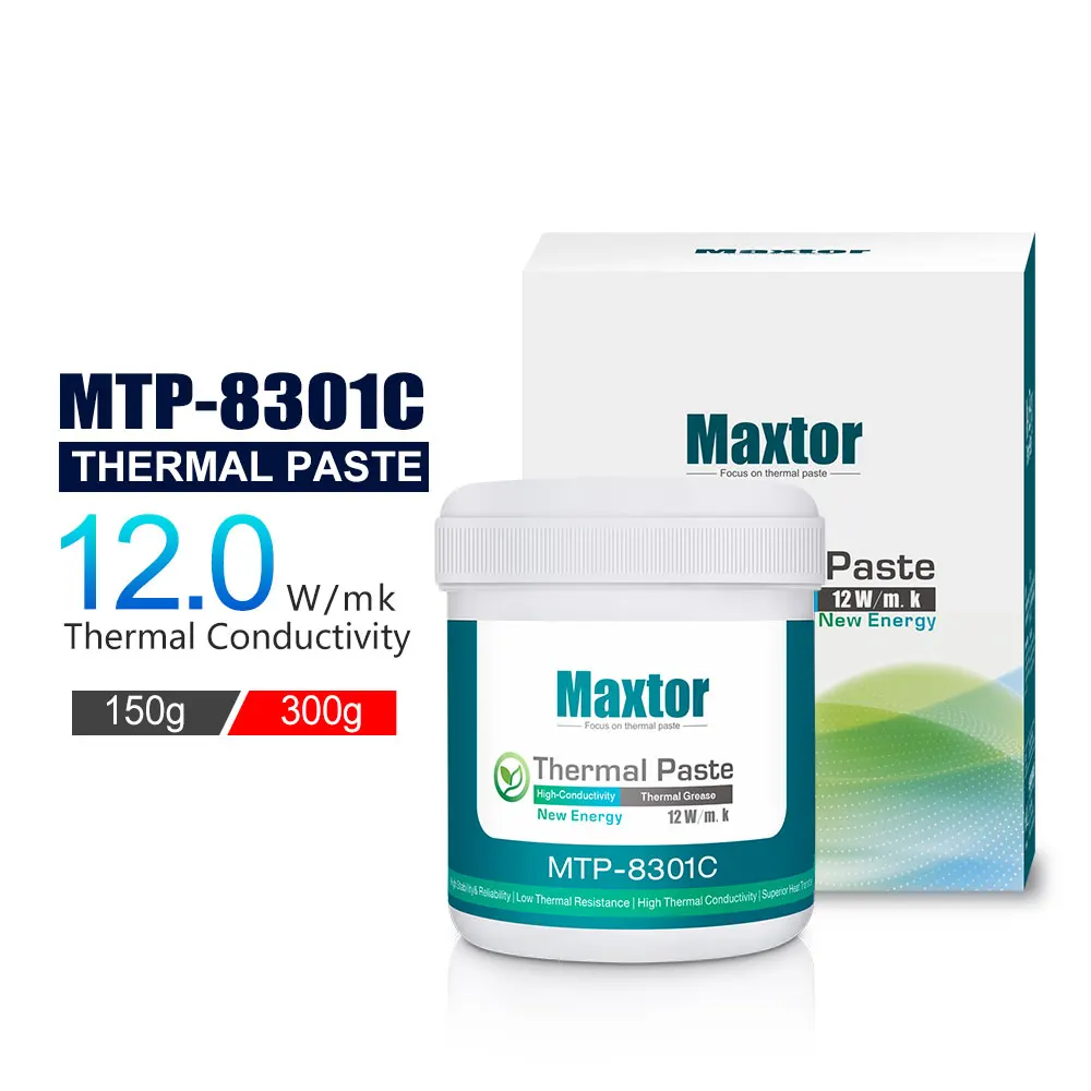 Maxtor 12W/m.k Thermal Paste 150g/300g Bulk Size, Factory Direct CPU GPU Thermal Compound for PC/PS4 Repair Shops