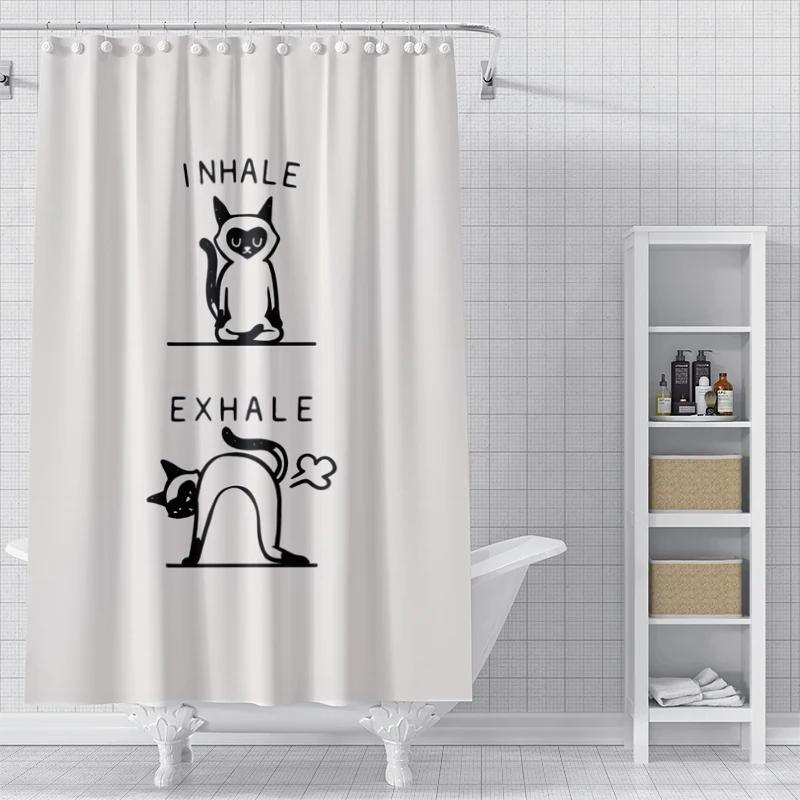 Home shower curtains for bathroom waterproof fabric Modern Nordic style bathroom curtain 180x200 240x180 cute dog funny kawaii