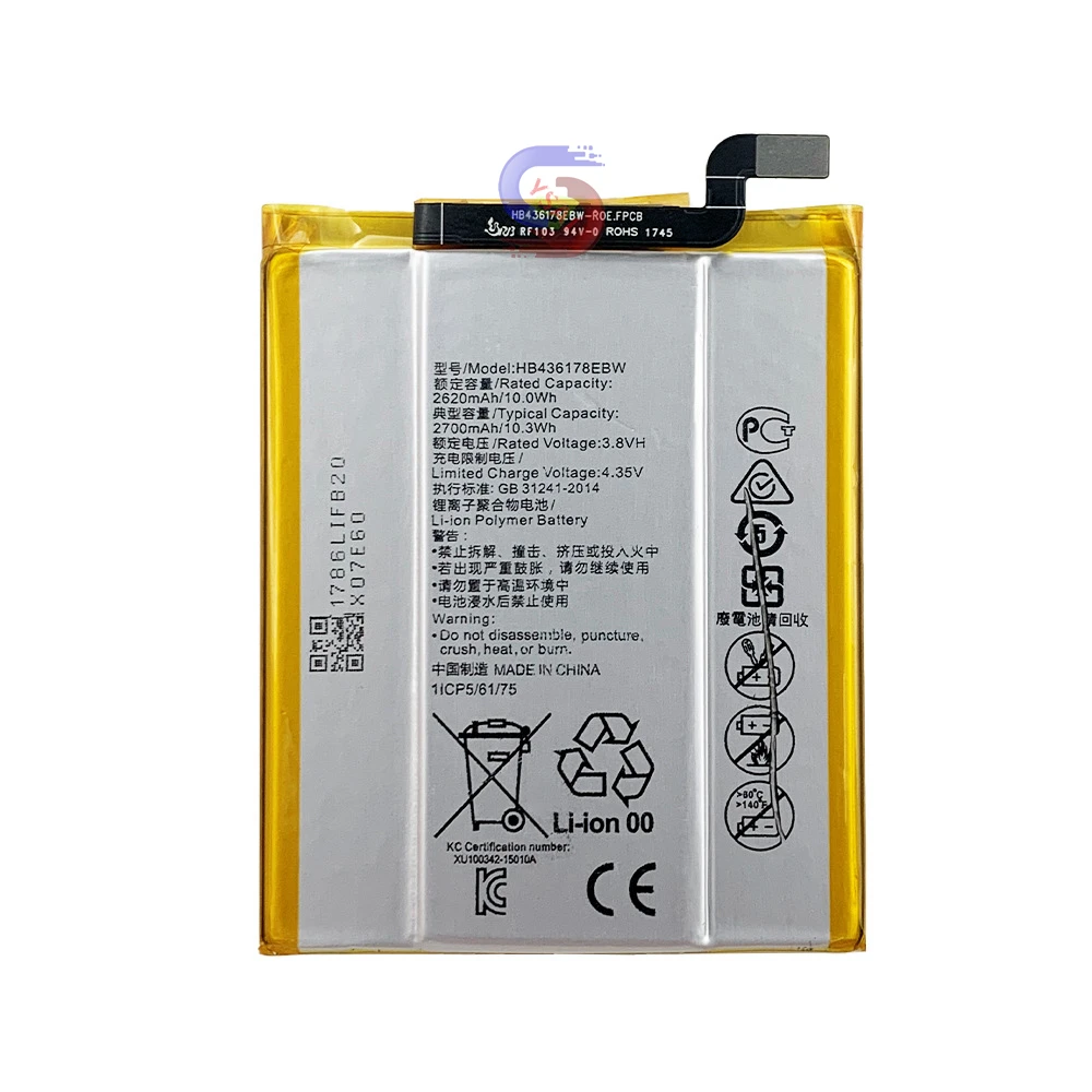 Batería de teléfono móvil para Huawei Mate S, HB436178EBW, venta al por mayor de fábrica, 5 uds.