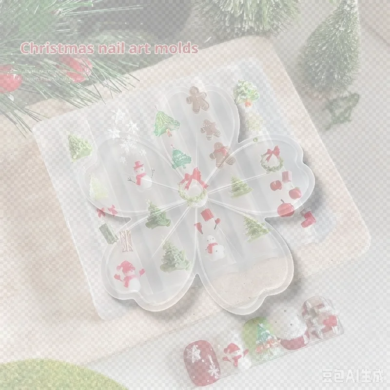 3D Lace Silicone Nail Art Mold French Pattern DIY Manicure Tool Nail Charms Supplies Plate