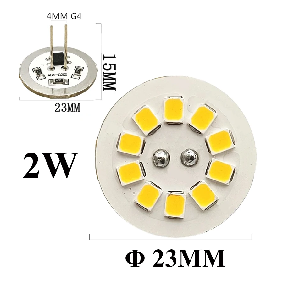 10PCS AC220V G4 Led Bulb 5730 2835 SMD Lamp CRI90 2W 3W 5W 9/10/15Leds 180 Degree 4000k CCT Marine Camper for Crystal Chandelier