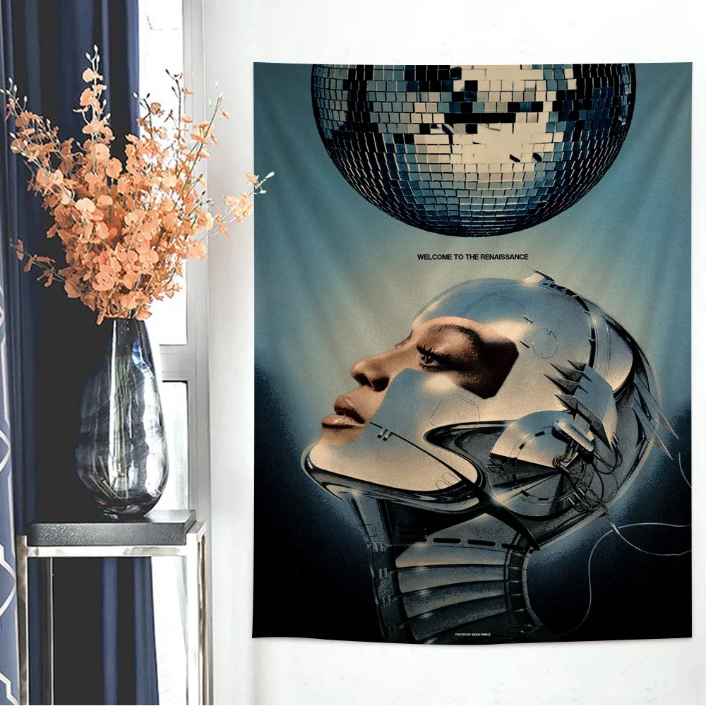 

Singer Beyonce Renaissance Hanging Bohemian Tapestry Indian Buddha Wall Decoration Witchcraft Bohemian Hippie Cheap Hippie Wall
