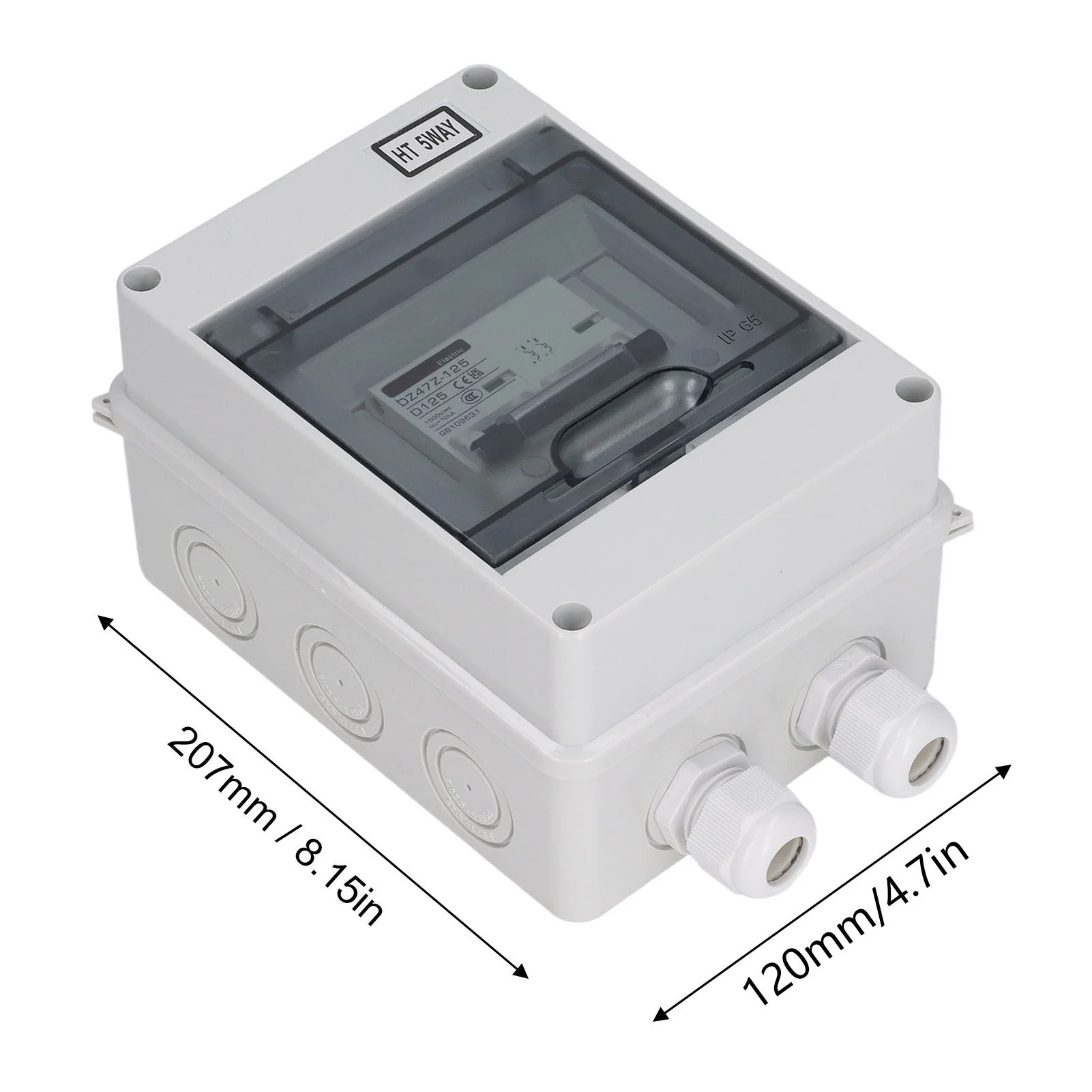 DC Miniature Circuit Breaker 2P 125A IP65 Waterproof Disconnect Switch for Solar Photovoltaic System 1000V