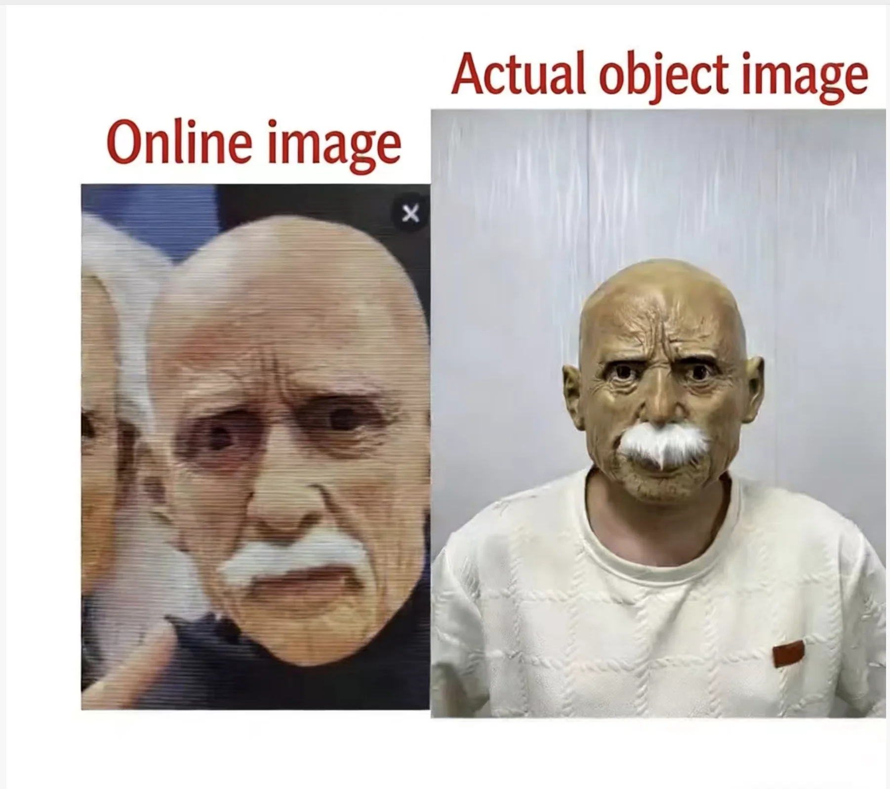 Máscara de látex de cabeza completa de anciano, realista, con cara de abuelo calvo, bigote blanco, para Halloween, cosplay, fiesta de disfraces, broma, juego de rol, accesorio.
