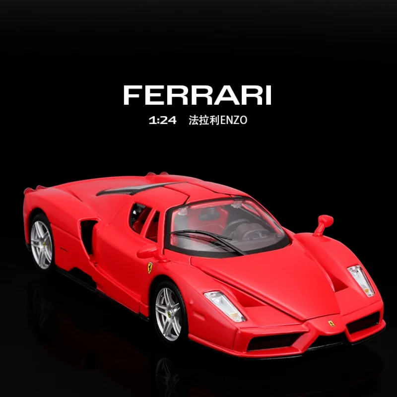 Original Bruago 1:24 Ferrari Enzo 488 Diecasting Car Model Classic Car Adult Children'S Collection Force Control Car Model Gifts