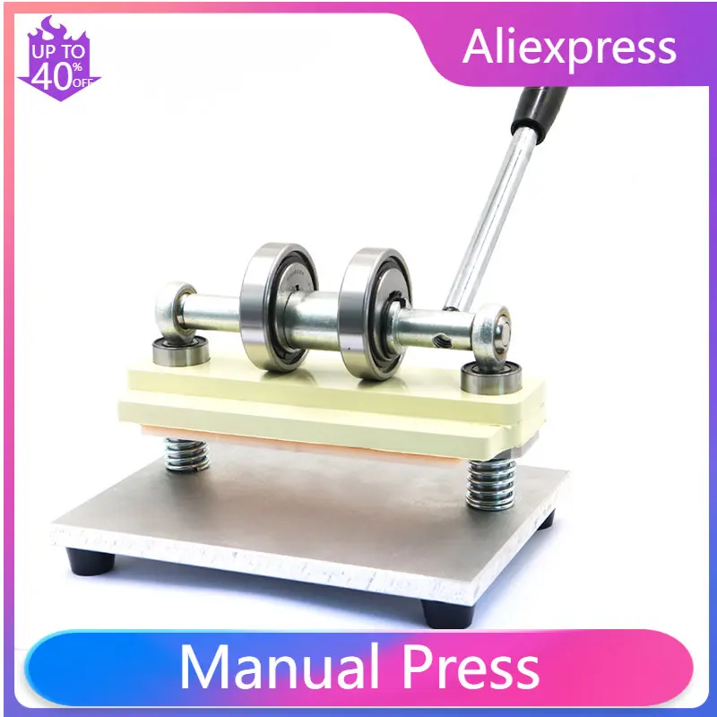 Leather Press Manual Die Cutting Machine Hand Press Cutter Tool Feeding Width15cm for Leather Work DIY Stamping Cuttter Pattern