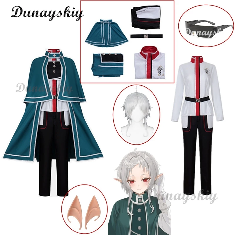 

Anime Mushoku Sylphiette Silent Fitts Cosplay Costume Wig Tensei Cosplay Suit Cloak Glasses Halloween Women Roleplay Outfit
