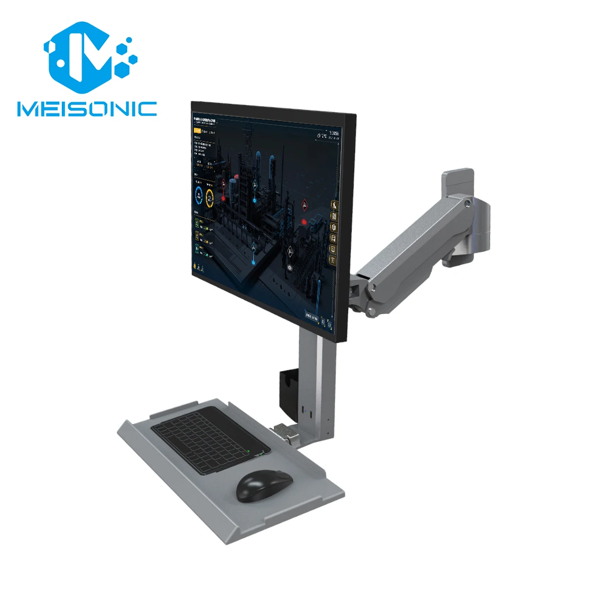 

Silver Customized Factory Machine Mounted Easy Swivel Arm New Wall-Mounted Mounting Machine Accessory