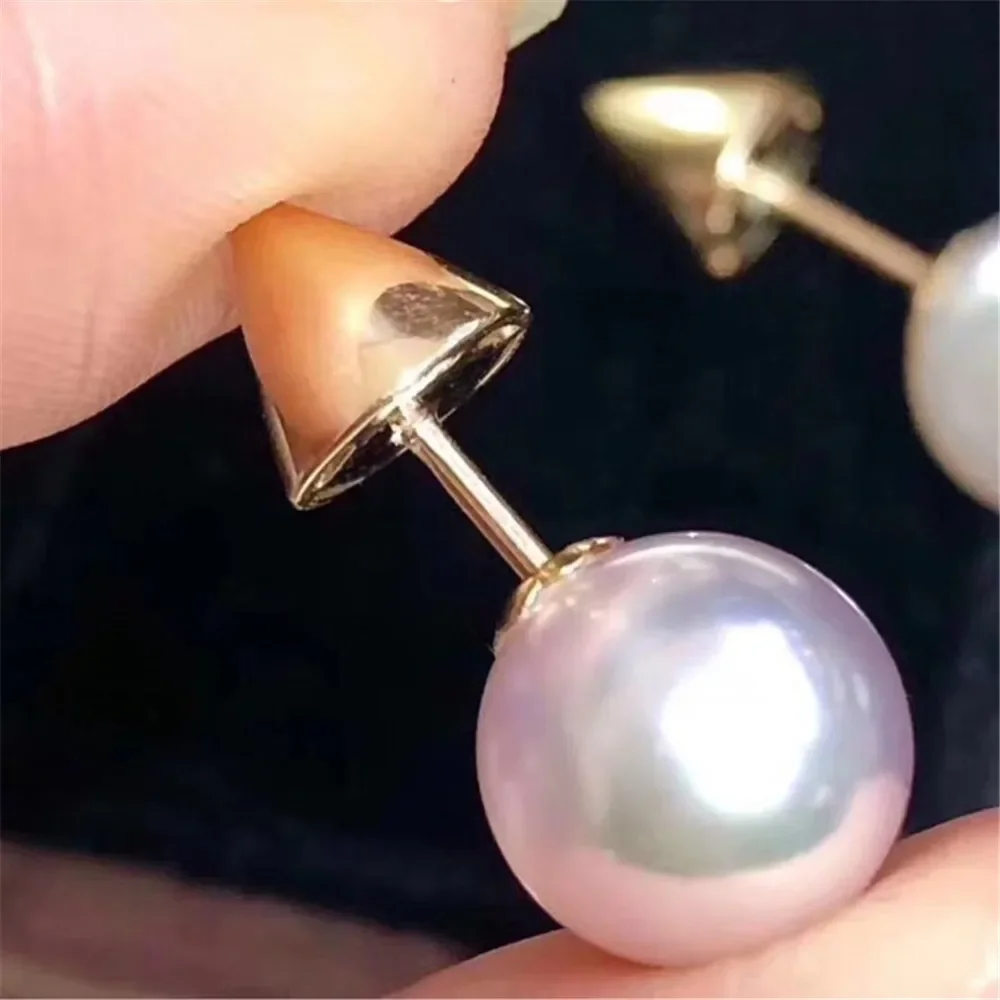 

DIY Pearl Accessories G18K Pearl Earrings Are All Very Good. Pearl Earrings Fit 8-10mm Round Beads G249