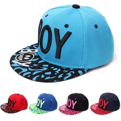 Casquette de baseball unisexe avec lettre brodée pour enfants, chapeau de soleil pour filles, casquette Hip Hop, snapback, camionneur plat, bébé, garçon, danse