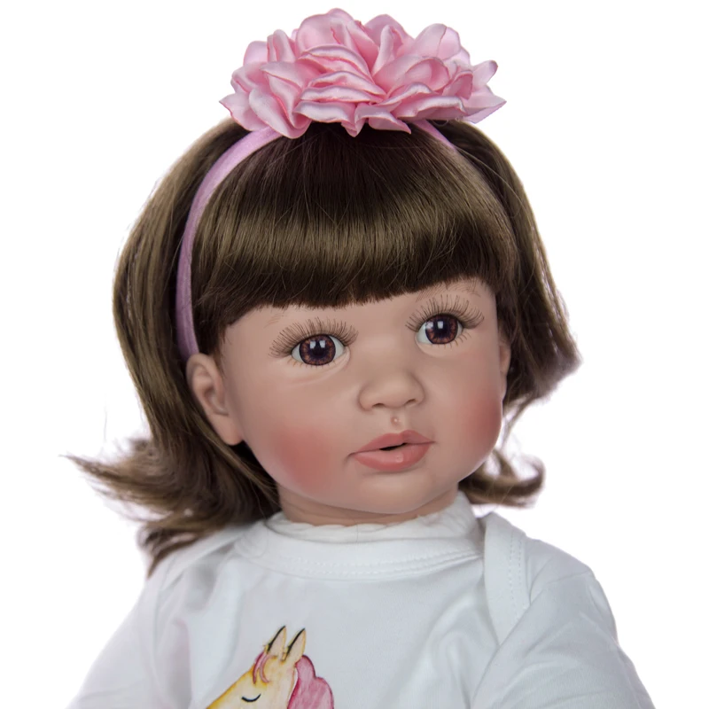 60 cm herboren babypop zacht lichaam schattige pasgeboren baby meisjes handgemaakte kunstpoppen Mu Ettas Bebes Reborn beste cadeau speelgoed voor kinderen