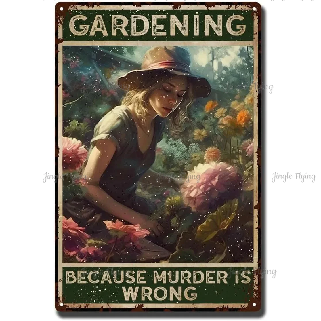 Metal Tin Signs Work Garden Signs Funny Decor That’S What I Do I Garden Tin Signs Farm Decorative Art