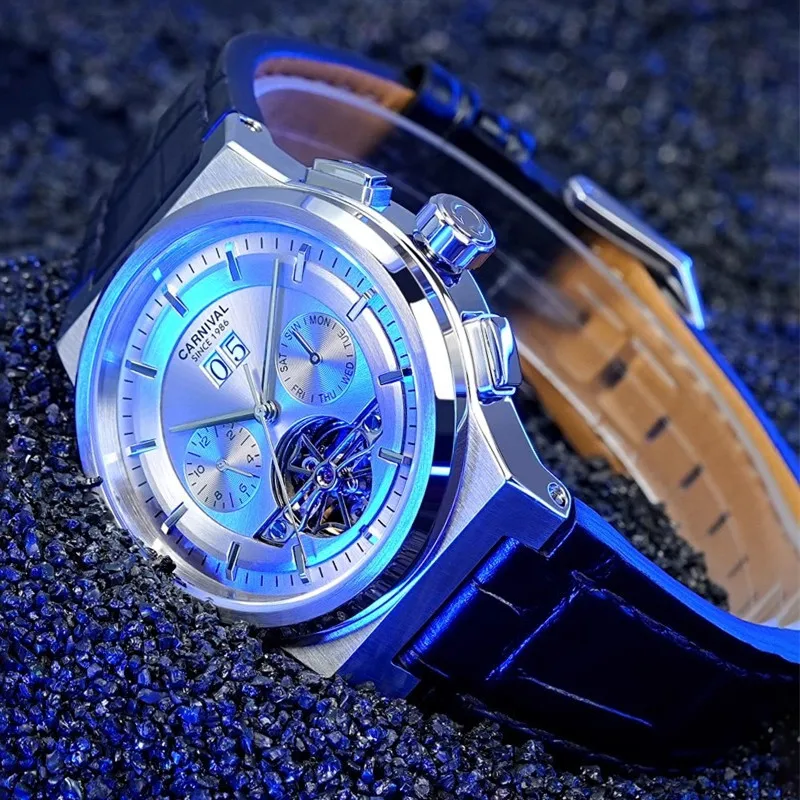 

Reloj CARNIVAL Mechanical Military Watches for Man Brand Luxury Sapphire Men Automatic Wristwatches Mens Waterproof Montre Homme