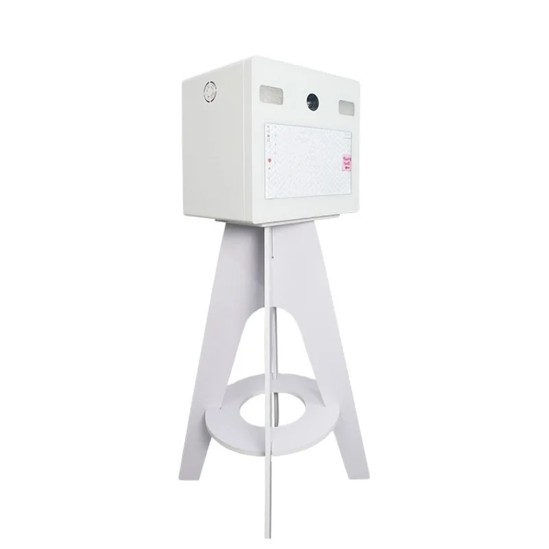Portable touchscreen interactive photo booth for weddings, garden parties