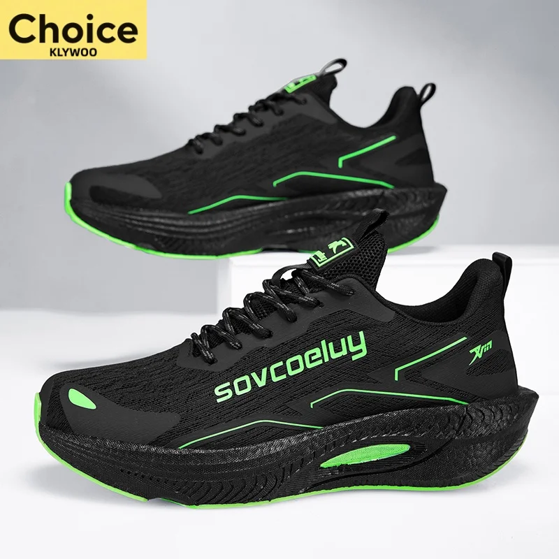 Chaussures de course pour hommes et femmes, spécialisées marathon, avec plaque en carbone, amorti, respirantes, légères, confortables et stabilisantes