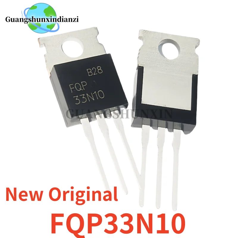 10PCS 100% NEW Imported FQP33N10 33N10 TO-220 33A 100V MOS N-channel field-effect transistors In Stock