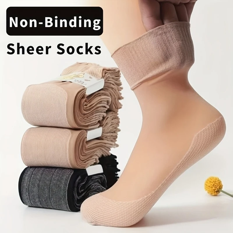 12 Pairs Non Binding Diabetes Crew Socks Comfortable Breathable Spring Summer Casual Socks Are Ideal Middle-Aged Elderly People image 4