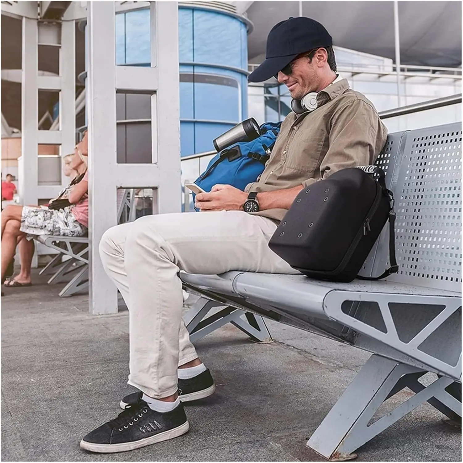 Unisex Baseball Hat Travel Bag Baseball Cap Case Sport High Quality Storage Carrier Box Display EVA Carrying Bags Solid Color