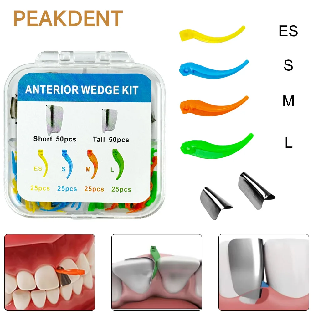 

200-piece dental wedges per box interproximal wedge protectors metal and plastic wedge pliers for dental use