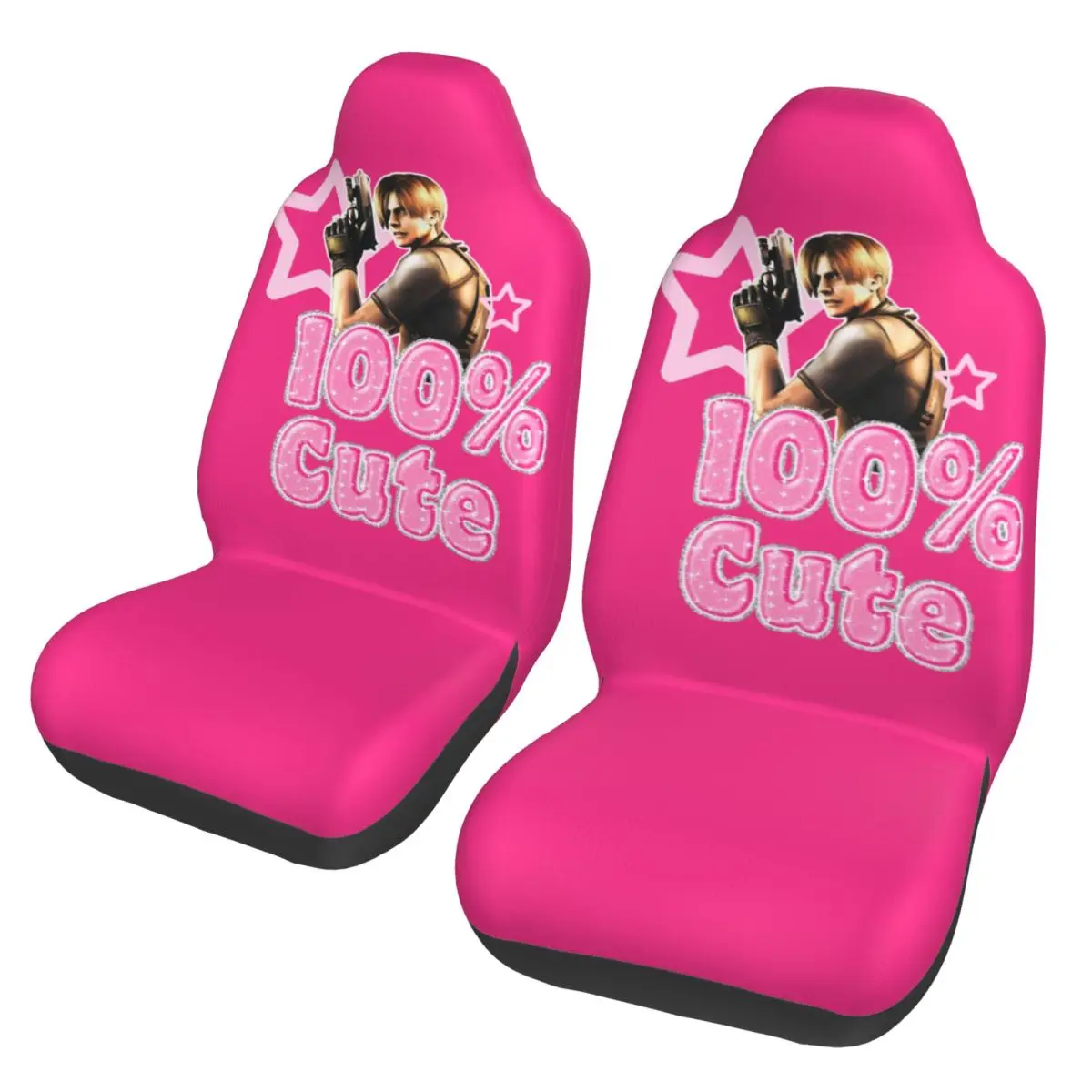 Leon Kennedy Resident Universal Car Seat Cover for Cars Suitable For All Kinds Models Eviled Front Rear Flocking Cloth Cushion