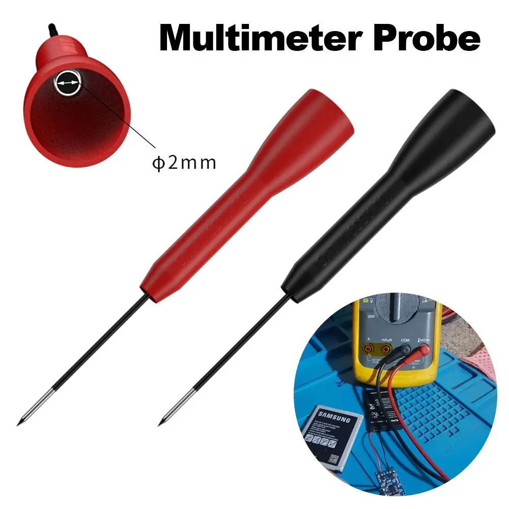 High Quality For 2mm Test leads 1mm Professional Multimeter Probe Stainless Pucture Needles Set Test Probe