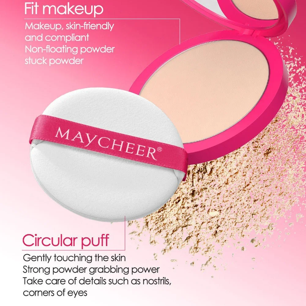 ナチュラルマットプレストパウダーファンデーション - オイルコントロールブライトニングホワイトニングコンパクトコンシーラーフェイスベースメイクアップ化粧品