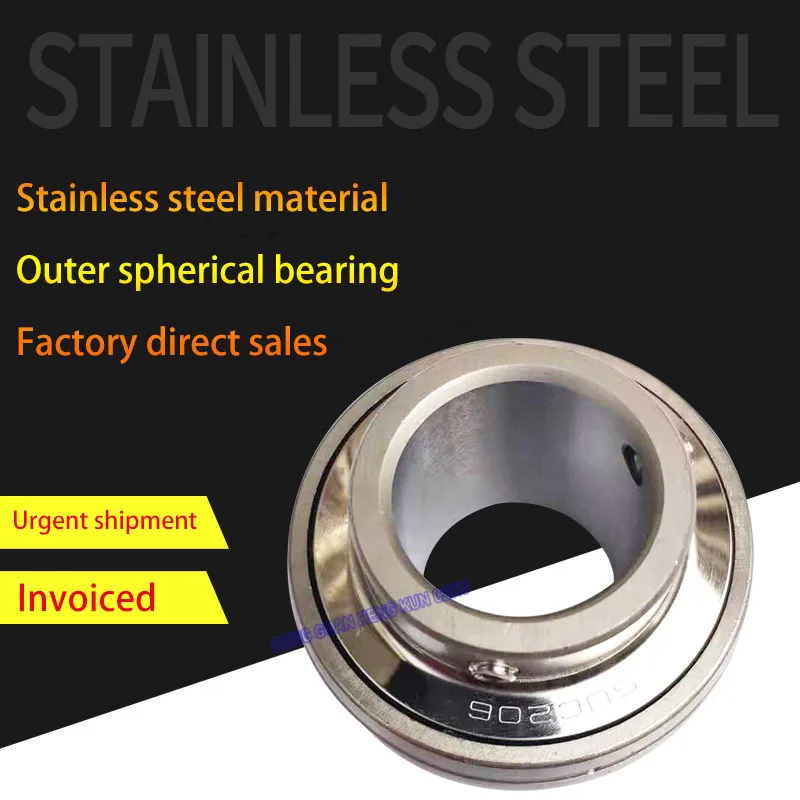 304/440 Stainless Steel Outer Spherical Bearing Inner Hole 12mm-85mm Suc201 202 203 204 205 206 207 208 209-211