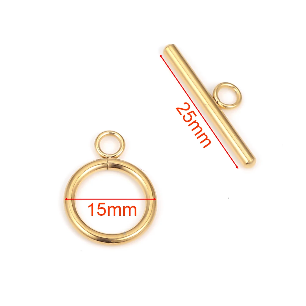 5 sets roestvrijstalen OT-sluiting Toggle-sluitingen voor doe-het-zelf sieraden maken kettingen connectoren armbanden haken ambachten accessoires