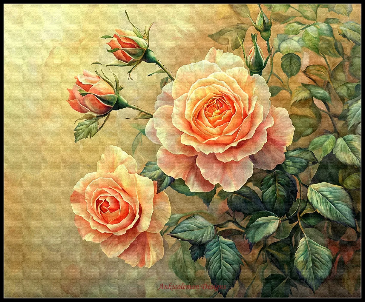 

Needlework for embroidery DIY DMC color High Quality - Counted Cross Stitch Kits 14 ct Oil painting - Romantic Rosest