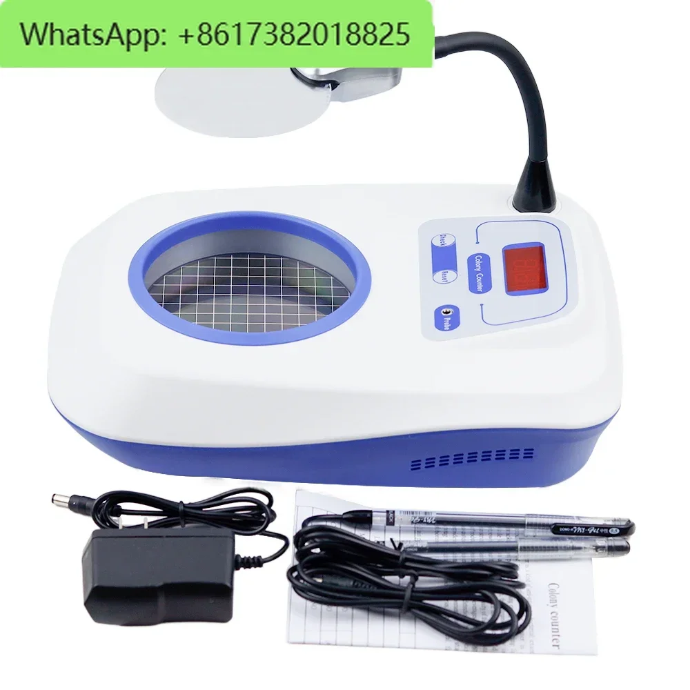 220V Laboratory Digital Display Colony Counter Bacteria Testing Equipment Bacteria Count Detector With 3/6X Magnifier