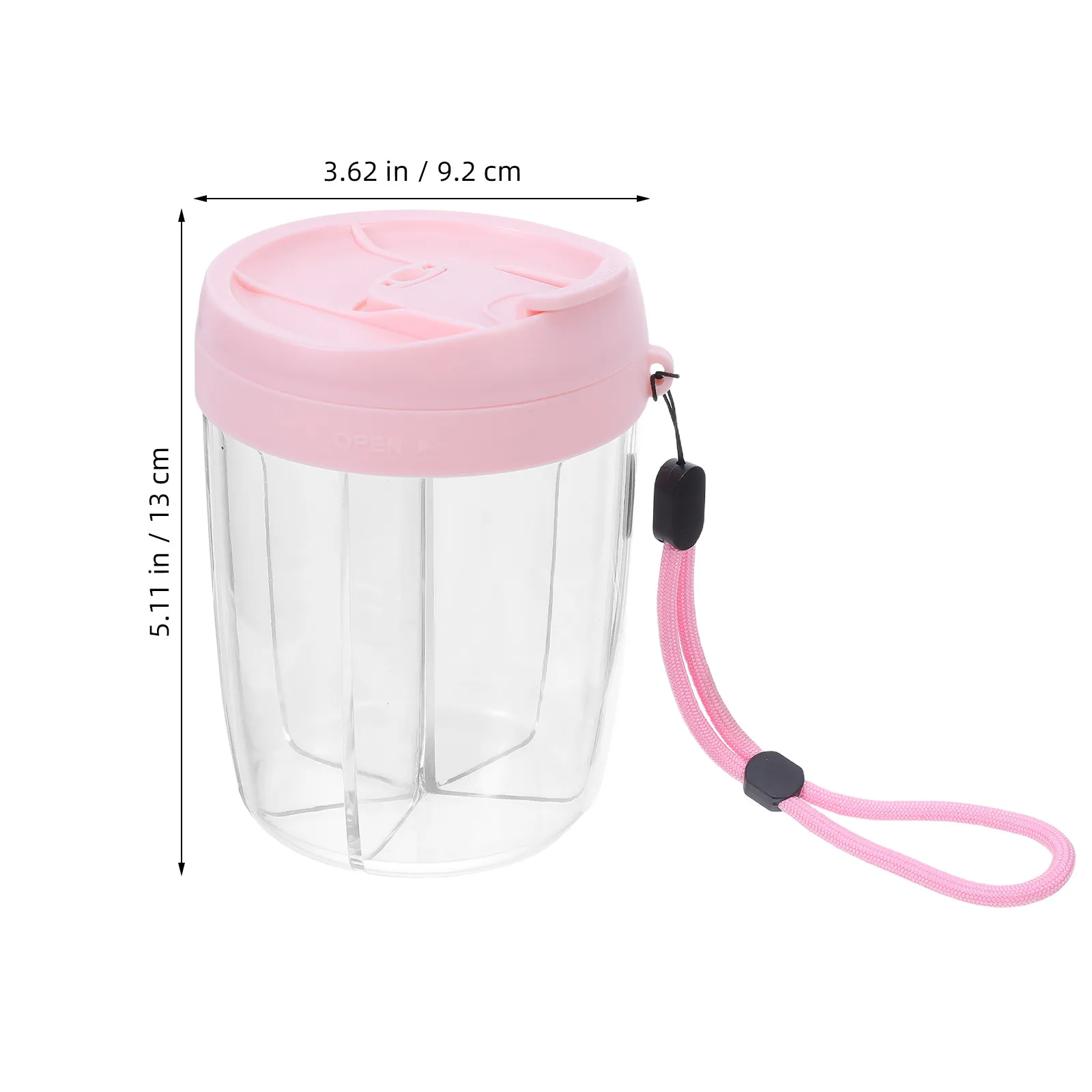 6 Compartments Pill Organizer Travel Small Medicine Storage Container Portable Vitamin Holder for Daily Supplement Management