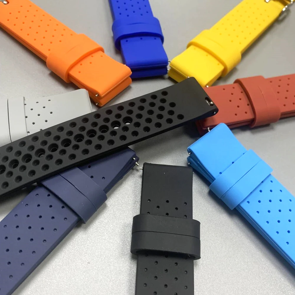 20 مللي متر 22 مللي متر سيليكون حزام ل Garmin Venu sq 2 3 Forerunner 570 265 165 Vivoactive 6 5 العصابات لساعة هواوي 5 كوريا تنفس