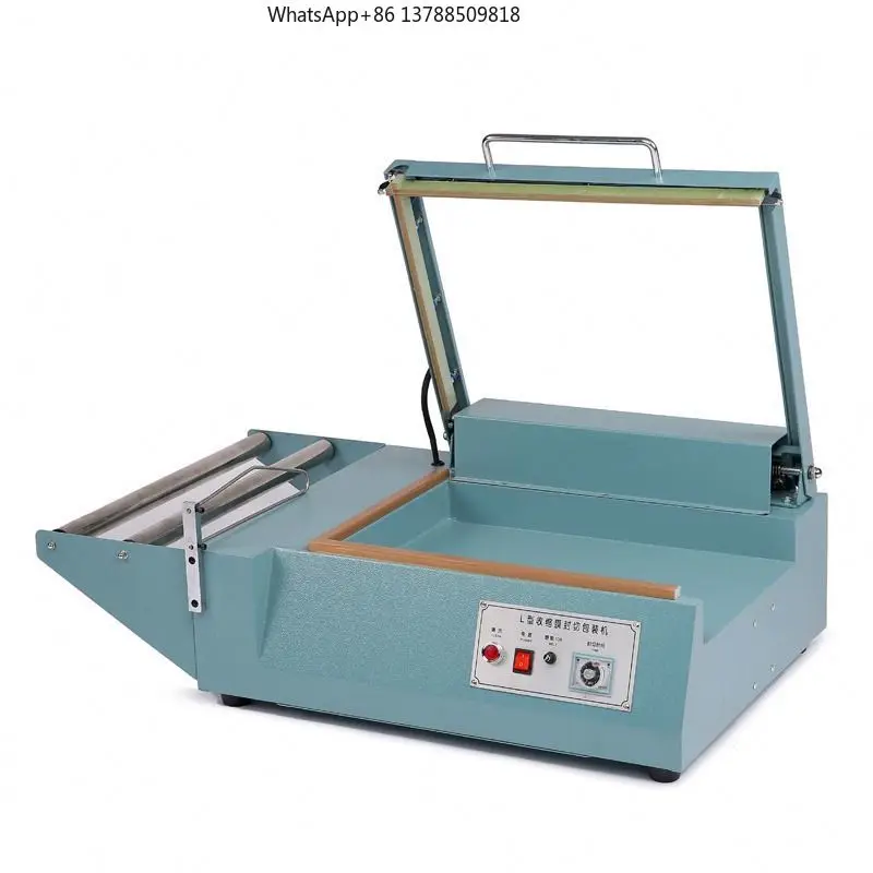 Automatic Shrink Wrapping Machine with L-Bar Sealer and Sleeve Cutter for PP Film Bags Boxes Packaging Tunnel Sealing System