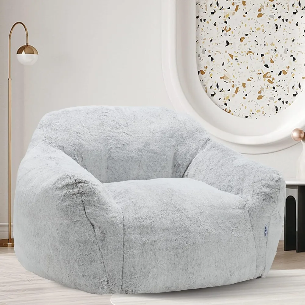 Giant beanbag chair, beanbag sofa chair with arms, beanbag sofa filled with high-density foam, plush couch comfortable chair