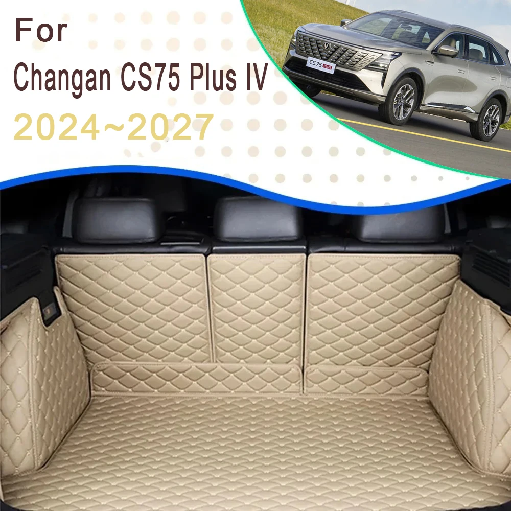 

Car Rear Trunk Mats For Changan CS75 Plus IV MK4 2024 2025 2026 2027 Waterproof Mats Storage Pads Carpets Auto Accessories