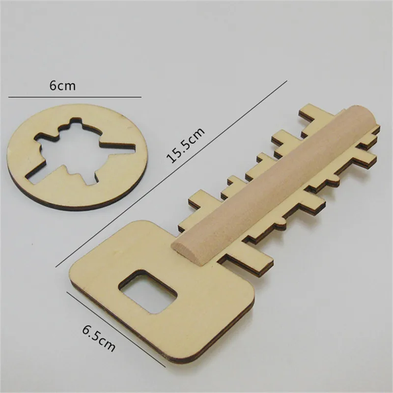 Jouet de déverrouillage intelligent en bois Kong Ming Lock, casse-tête, clé de puzzle, test de pensée QI, jeux de décompression Montessori pour enfants et adultes