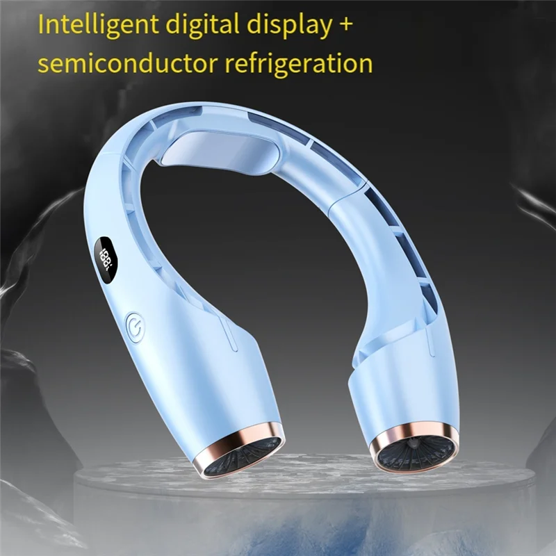 

ALIM-Semiconductor Refrigeration Hanging Neck Fan Portable Air Conditioner 4000Mah 360 Surround For Outdoor Cooler