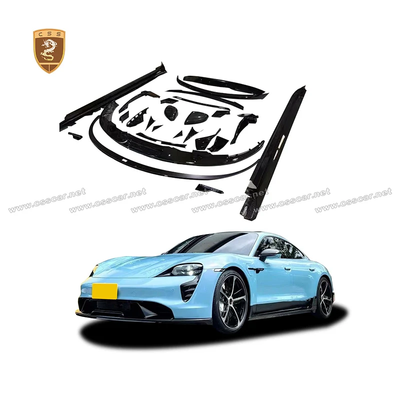 Tech Style Car Door Moulding Trim Rearview Mirror Cover For Porsche Taycan Rear Truck Tail Wing Racing Lid Spolier Bodykits