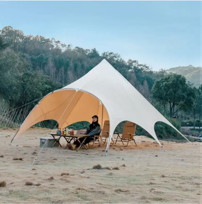 Hot Selling Thickened Beach Hiking And Mountaineering Outdoor Oversized Cloud Top Canopy Large Shelters Camping Tent