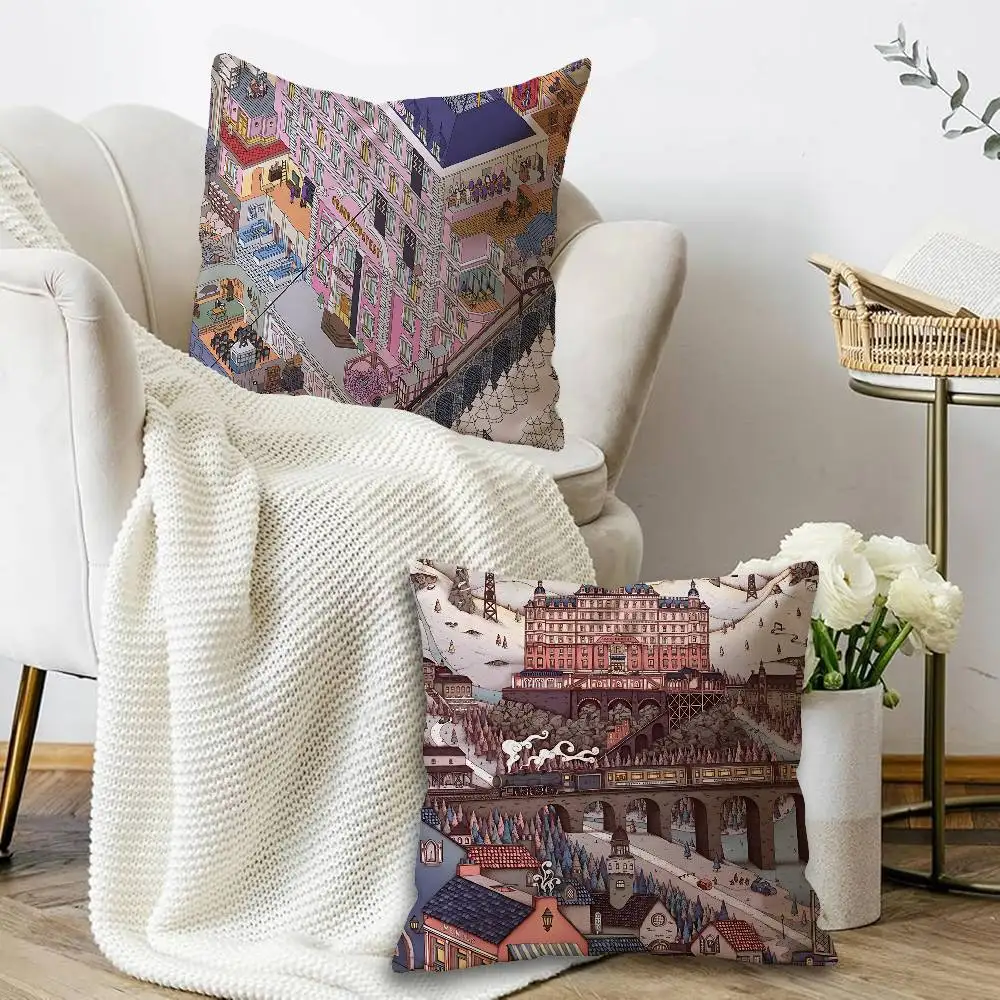The Grand Budapest Hotel Pillow Gifts Home Office Furnishings Bedroom Sofa Car Cushion Cover case 45x45cm