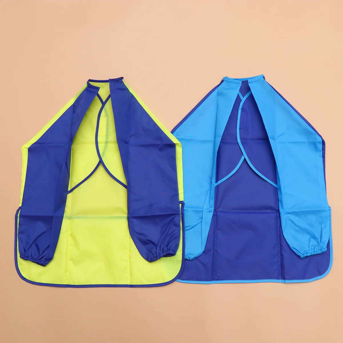 

3Pcs Painting Apron Waterproof Long Sleeve for Kids Red Royalblue Yellow Smock Durable Reusable Protective Clothes Cover