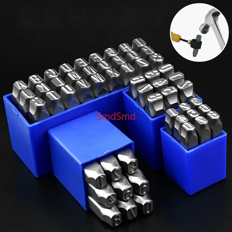 Number 26 Letter Metal Stamping Seal Set Punching Leather Jewelry Gold Silver Wood DIY Logo Stamps Craft Steel Seals