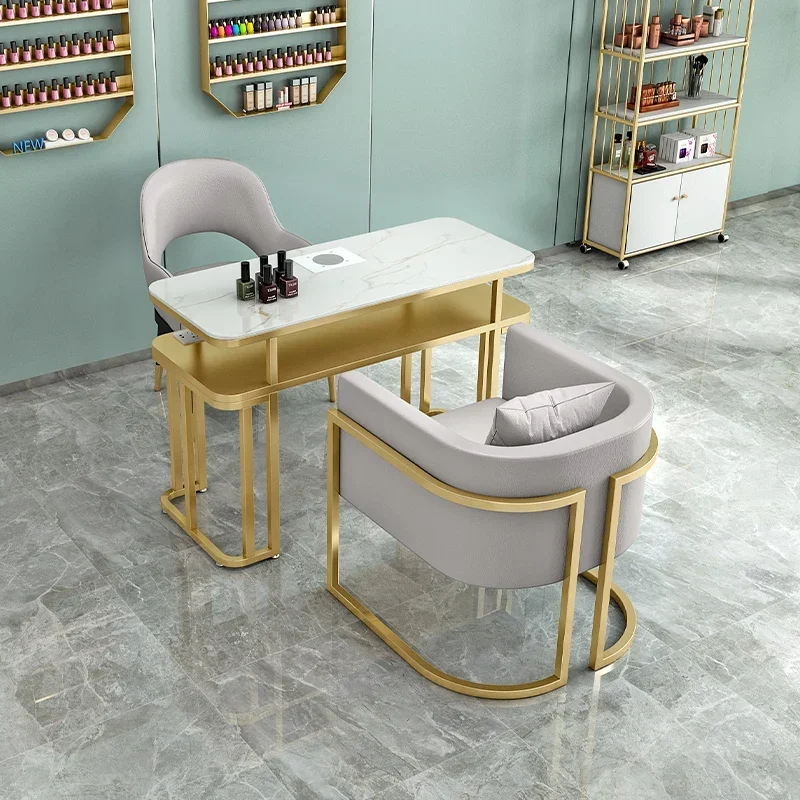 

Economic Luxury Nail Manicure Tables Polish Display Cabinet Nails Tools Table Lamps Portable Accessories Led Salon Furniture