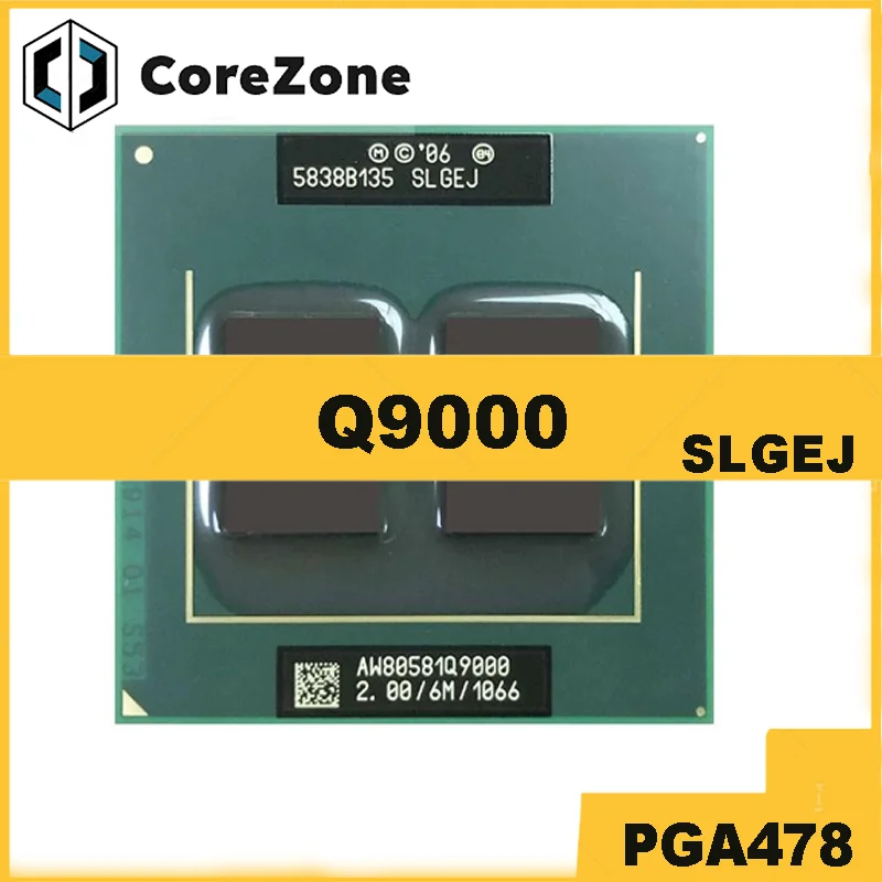 Core 2 Quad Mobile Q9000 SLGEJ 2.0 GHz Quad-Core Quad-Thread 6M 45W Socket P
