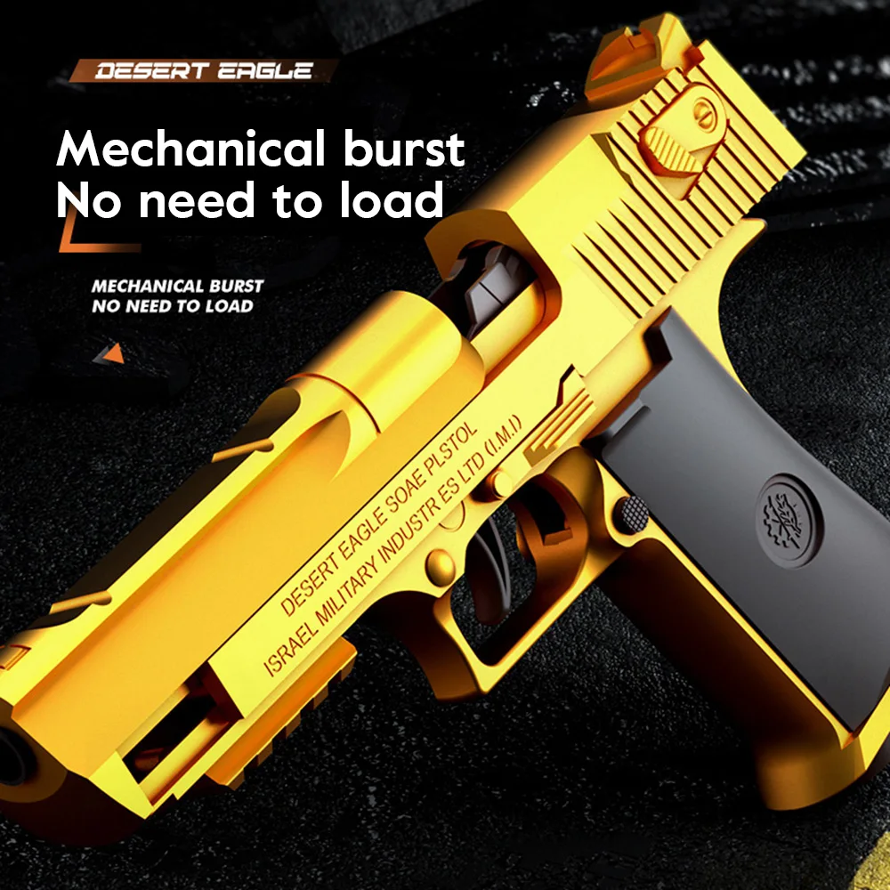 Automatische Shell-Auswurfspielzeugpistole Desert Eagle Pistole Burst Soft Bullets Pistola für Jungen Geschenke Outdoor-Spiel