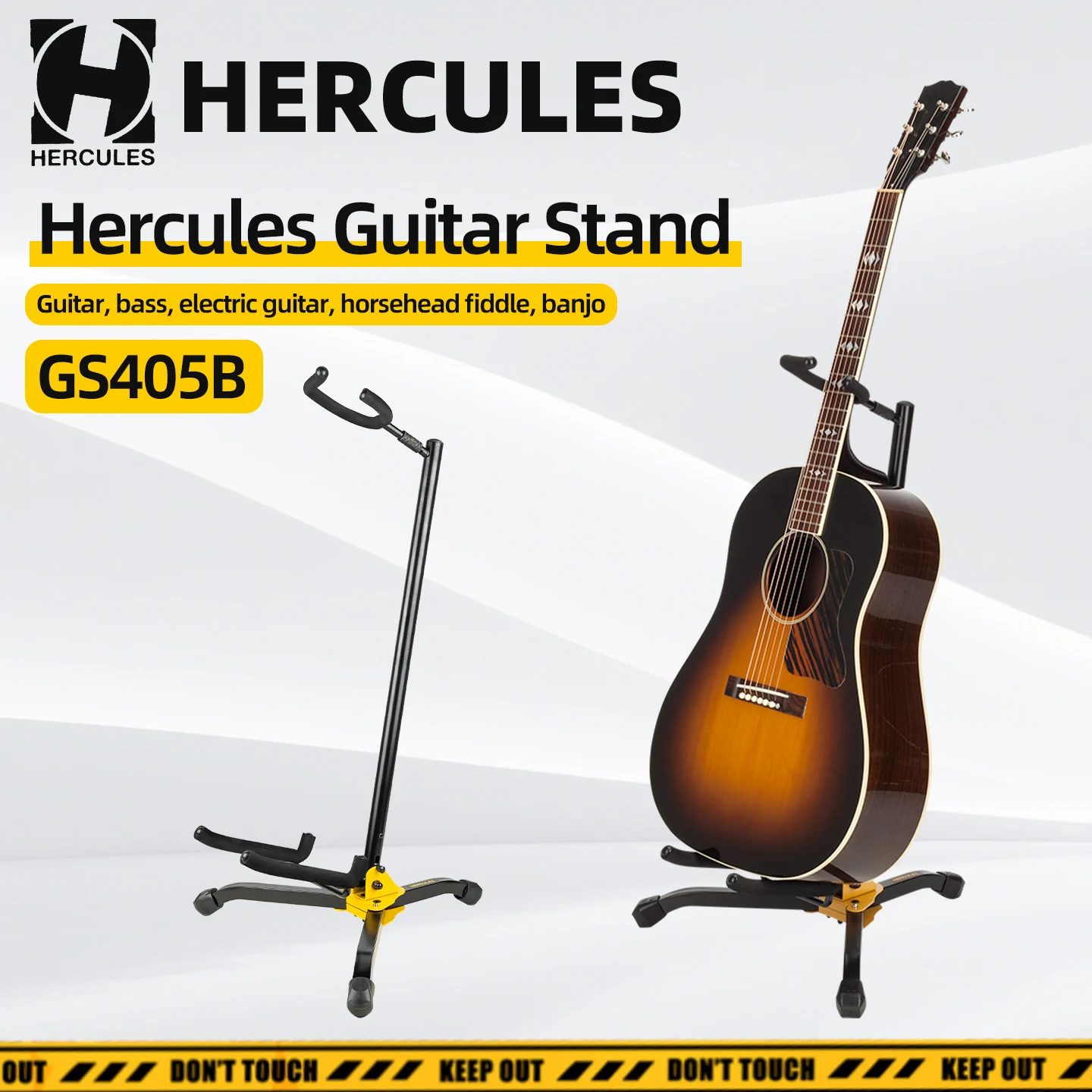 Hercules Gs405B Folding Guitar Stand Electric Bass Pipa Banjo Hanging Rack Stand Display Stand