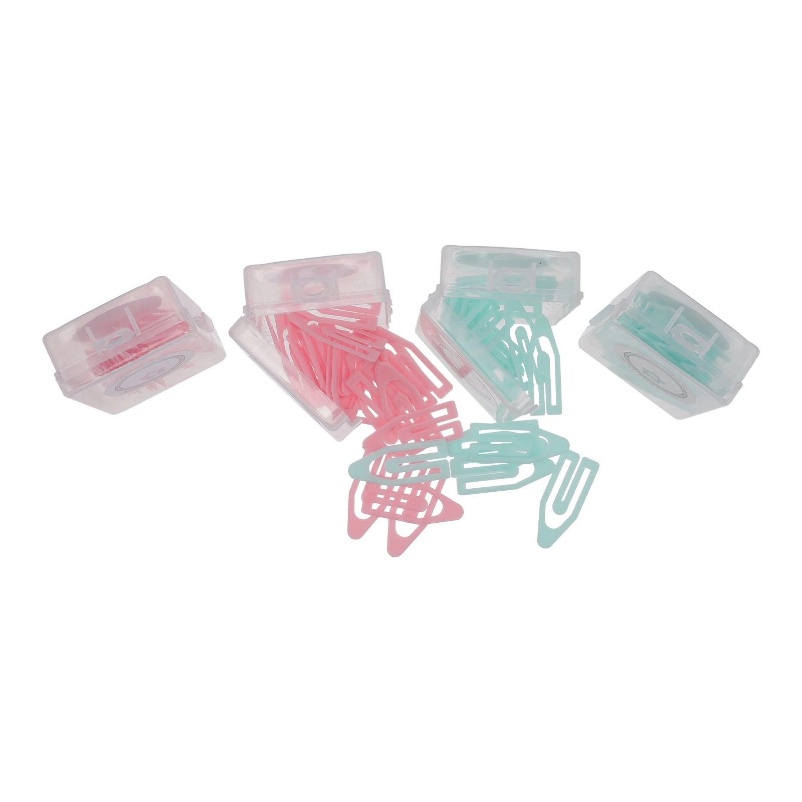 

80pcs Boat Shape Paper Clips Plastic Bookmark Pins for Office School Desk ganization Note Clips Student Stationery